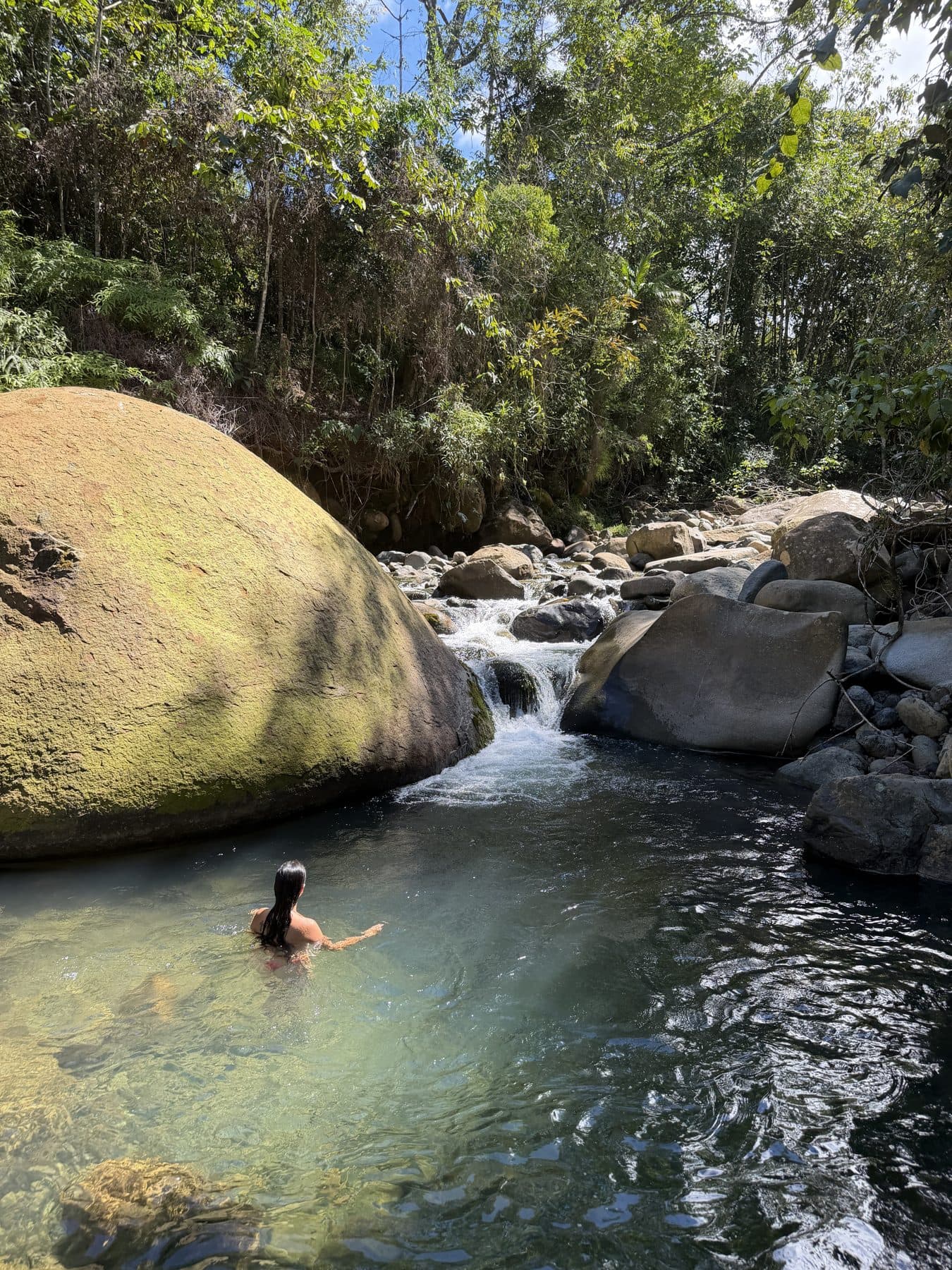 Deep pool & rock chute